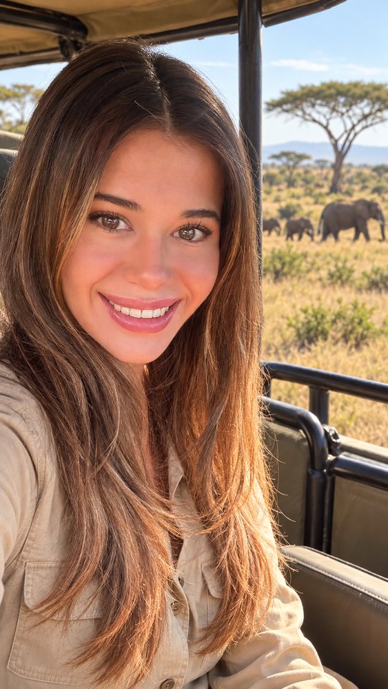 Caterina di Kariboo Kenya in safari tra gli elefanti