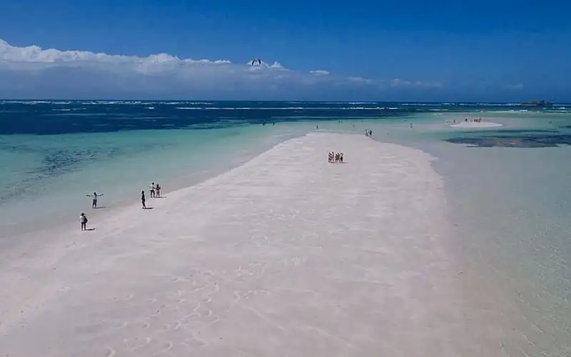 Sandbank seen from a drone