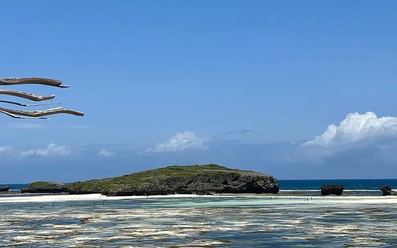 Islet at low tide