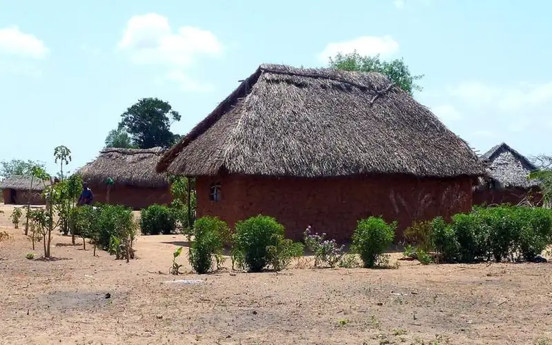 Village with thatched houses near Malindi